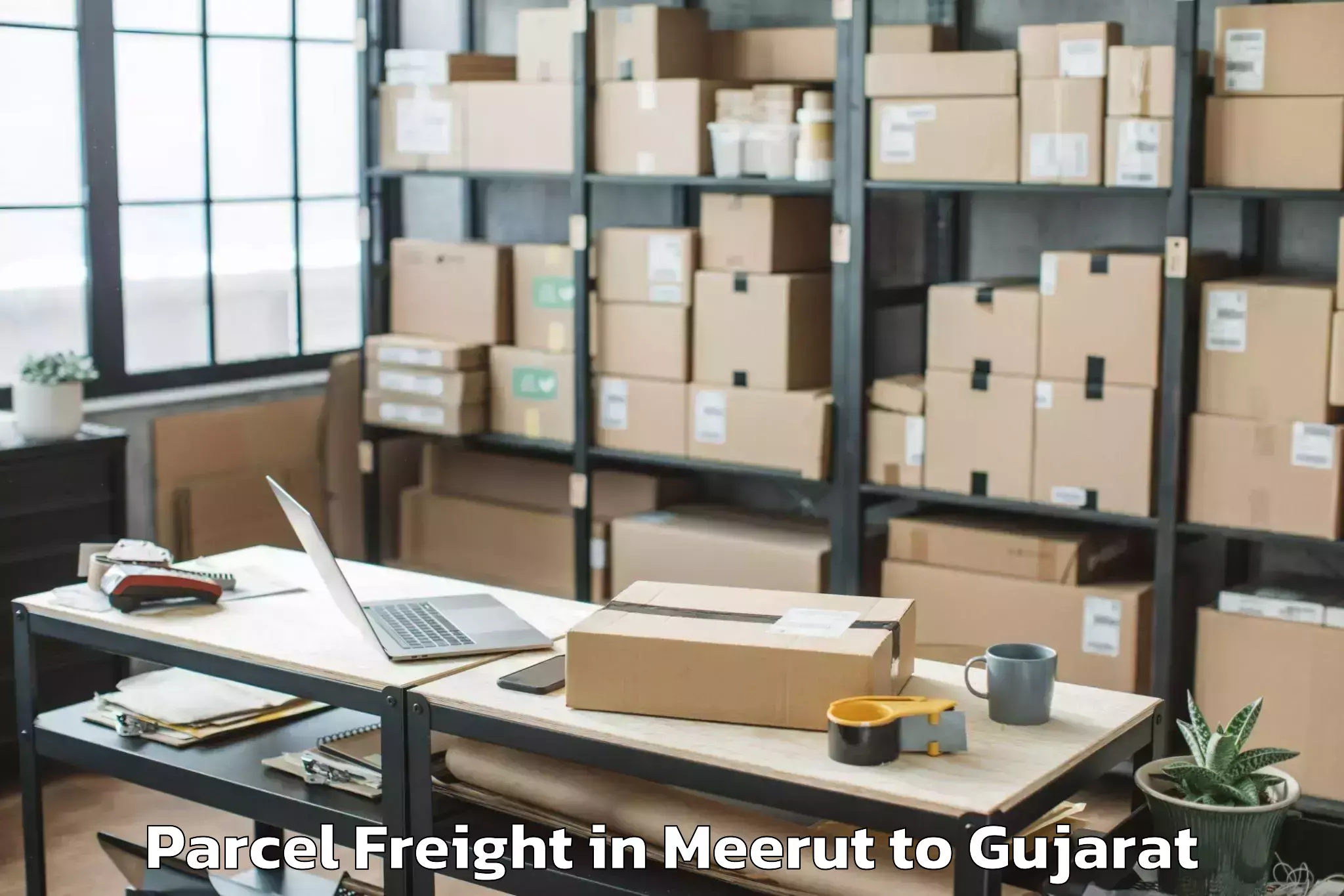 Book Your Meerut to Bagasra Parcel Freight Today